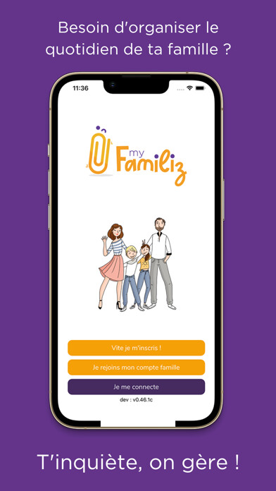 Emulate iPhone app Myfamiliz, agenda familial using MyAndroid