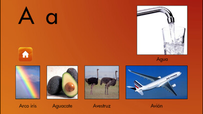 Emulate iPhone app My First Book of Spanish Alphabets using MyAndroid