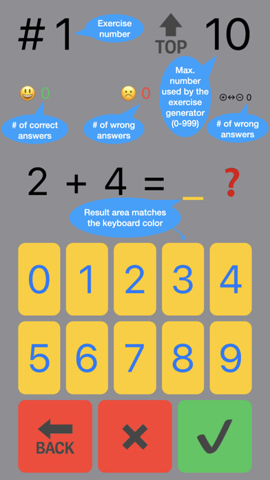 Emulate iPhone app My First Math Pocket Edition using MyAndroid