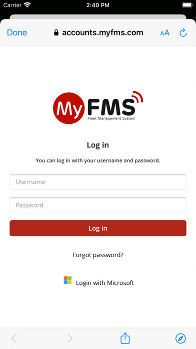 Emulate iPhone app MyFMS using MyAndroid