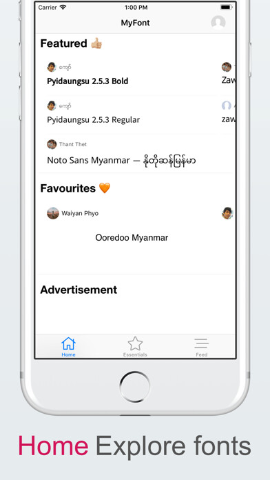 Emulate iPhone app My Font - Myanmar Font using MyAndroid Emulate iPhone app My Font - Myanmar Font using MyAndroid