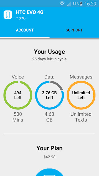 Emulate iPhone app My FreedomPop using MyAndroid