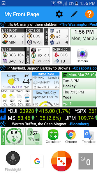 Run android online APK My Front Page: sports news weather,... at a glance from MyAndroid or emulate My Front Page: sports news weather,... at a glance using MyAndroid
