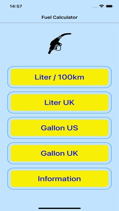 Emulate iPhone app MyFuelCalc using MyAndroid