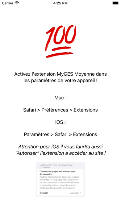 Emulate iPhone app MyGES Moyenne using MyAndroid