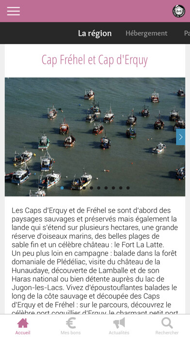 Emulate iPhone app MyGitesBreizh le carnet using MyAndroid