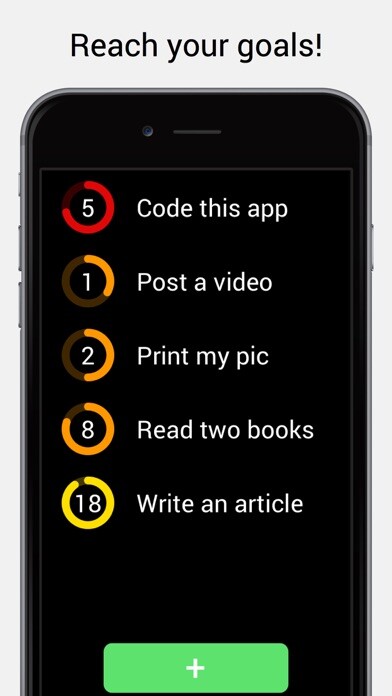Emulate iPhone app MyGoals - Reach your Goals! using MyAndroid