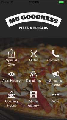 Emulate Android APK My Goodness Pizza  Burgers