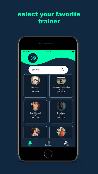 Emulate iPhone app MyGoTrainer - For clients using MyAndroid