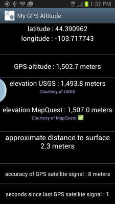 Emulate Android APK My GPS Altitude