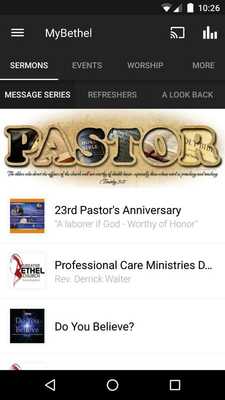 Emulate Android APK My Greater Bethel