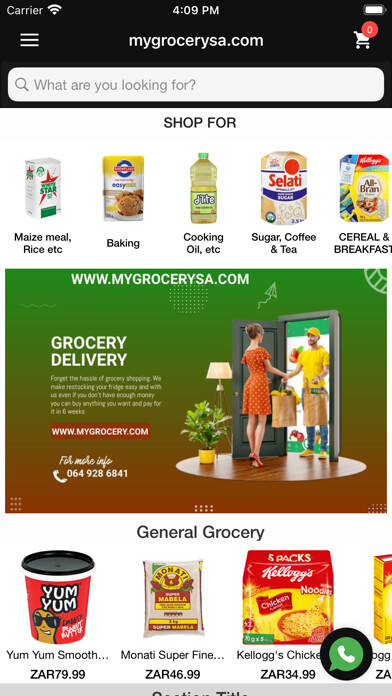 Emulate iPhone app mygrocerysa.com using MyAndroid