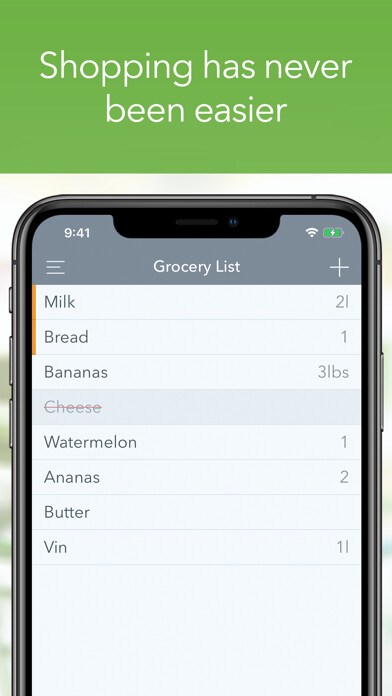 Emulate iPhone app MyGrocery Shopping List using MyAndroid