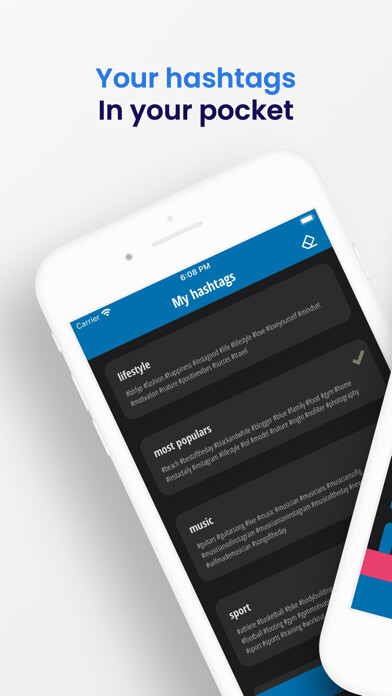 Emulate iPhone app MyHashtags Organizer using MyAndroid Emulate iPhone app MyHashtags Organizer using MyAndroid