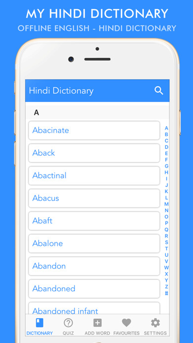 Emulate iPhone app My Hindi Dictionary using MyAndroid Emulate iPhone app My Hindi Dictionary using MyAndroid