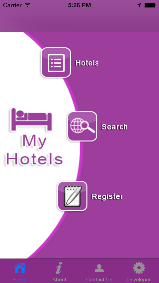 Emulate iPhone app My Hotel - Booking using MyAndroid