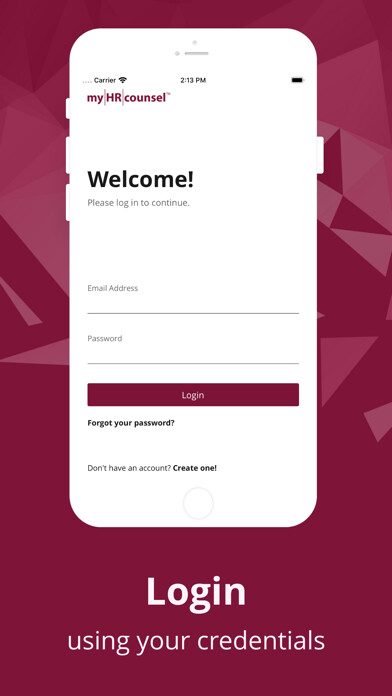 Emulate iPhone app myHRcounsel using MyAndroid