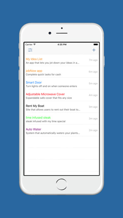 Emulate iPhone app My Idea List using MyAndroid Emulate iPhone app My Idea List using MyAndroid
