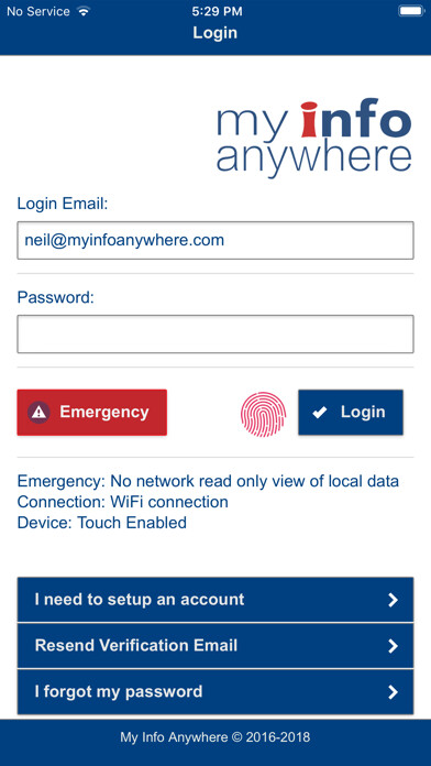 Emulate iPhone app My Info Anywhere using MyAndroid Emulate iPhone app My Info Anywhere using MyAndroid