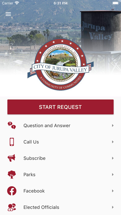 Emulate iPhone app My Jurupa Valley using MyAndroid