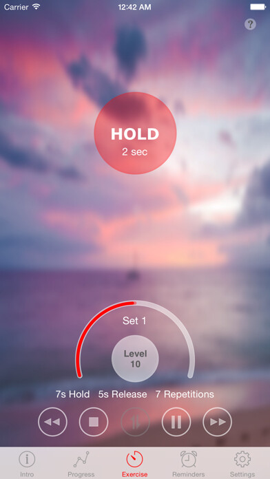 Emulate iPhone app myKegel Kegel Exercise Trainer using MyAndroid
