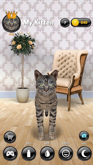 Emulate iPhone app My Kitten (Cat Simulator) using MyAndroid