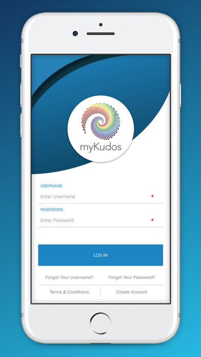 Emulate iPhone app myKudos: Loyalty App using MyAndroid