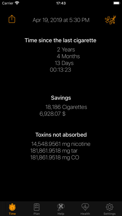 Emulate iPhone app My last Cigarette Timer using MyAndroid Emulate iPhone app My last Cigarette Timer using MyAndroid