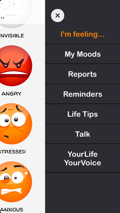 Emulate iPhone app My Life My Voice Mood Journal using MyAndroid