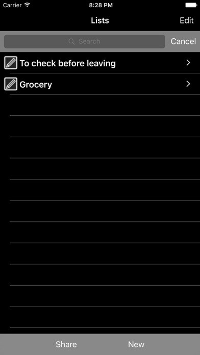 Emulate iPhone app My List, notes, lists, todo using MyAndroid