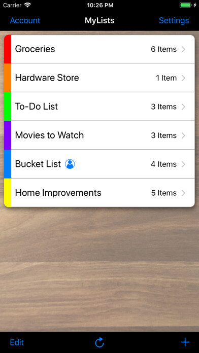 Emulate iPhone app MyList - Shopping & Check List using MyAndroid Emulate iPhone app MyList - Shopping & Check List using MyAndroid