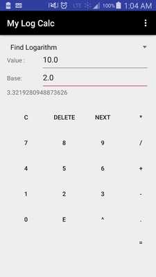Emulate Android APK My Log Calc