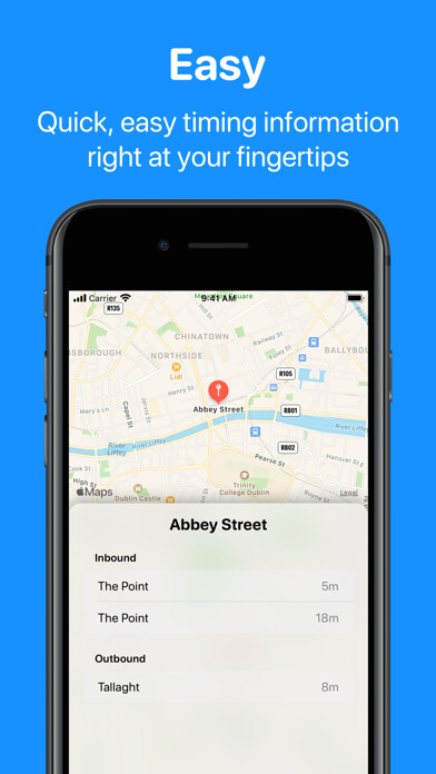 Emulate iPhone app myLUAS - Timing Information using MyAndroid