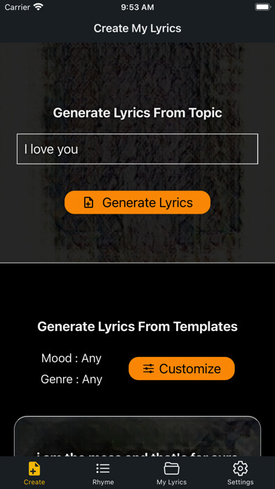 Emulate iPhone app My Lyrics Maker using MyAndroid Emulate iPhone app My Lyrics Maker using MyAndroid