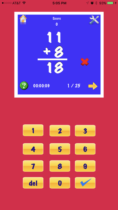 Emulate iPhone app My Math Flash Cards App Deluxe using MyAndroid