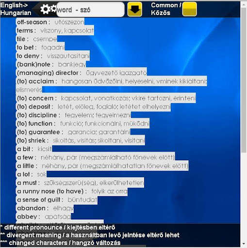 Run android online APK My Memory HUN-ENG Dictionary from MyAndroid or emulate My Memory HUN-ENG Dictionary using MyAndroid