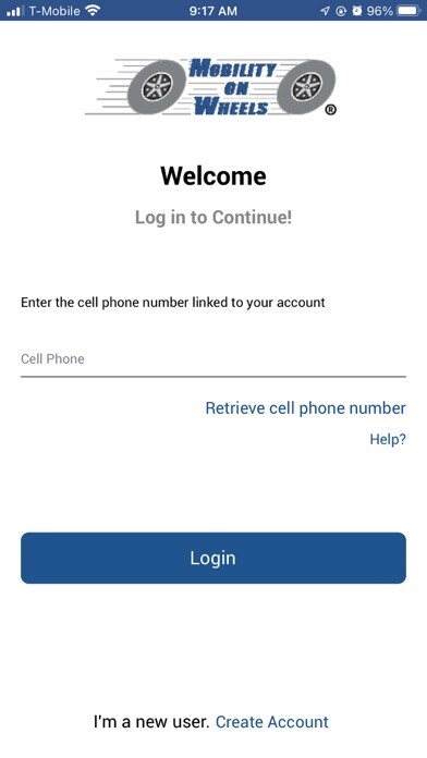 Emulate iPhone app MyMobility Scooter Rentals using MyAndroid