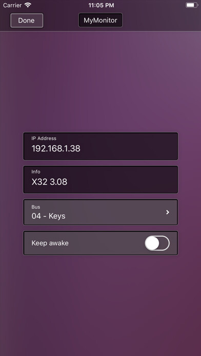 Emulate iPhone app MyMonitor using MyAndroid