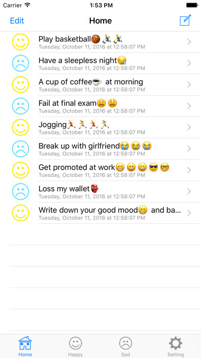 Emulate iPhone app My Mood Journal using MyAndroid Emulate iPhone app My Mood Journal using MyAndroid