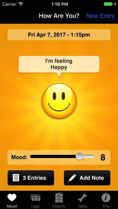 Emulate iPhone app MyMoodTracker using MyAndroid Emulate iPhone app MyMoodTracker using MyAndroid