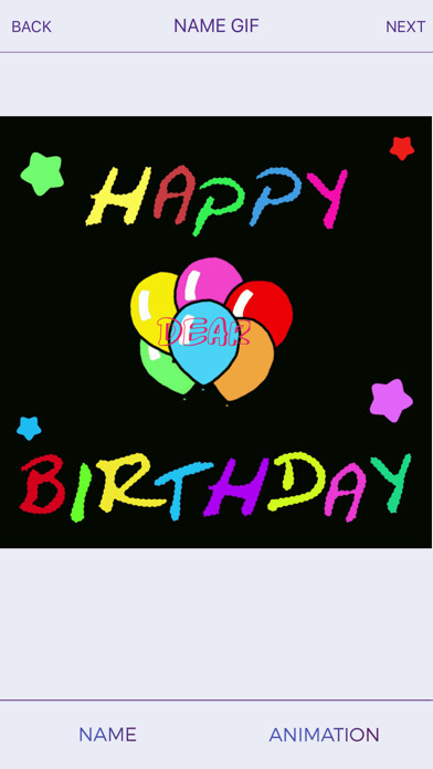 Emulate iPhone app My Name GIF Animation Maker using MyAndroid