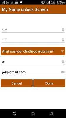 Emulate Android APK My Name unlock Screen Emulate Android APK My Name unlock Screen