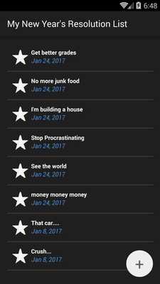 Emulate Android APK My New Years resolutions list Emulate Android APK My New Years resolutions list