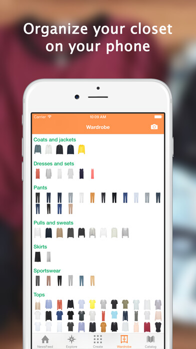 Emulate iPhone app My Outfit – Virtual closet, fashion blog using MyAndroid