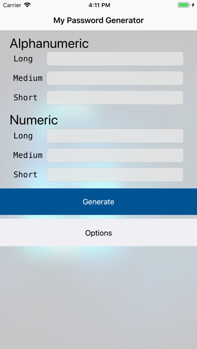 Emulate iPhone app My Password Generator using MyAndroid Emulate iPhone app My Password Generator using MyAndroid