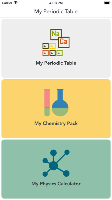 Emulate iPhone app My Periodic Table using MyAndroid