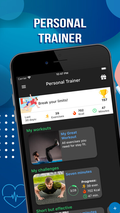 Emulate iPhone app My Personal Fitness Trainer using MyAndroid