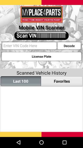 Run android online APK MyPlace VINScan from MyAndroid or emulate MyPlace VINScan using MyAndroid