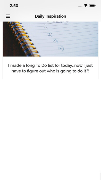 Emulate iPhone app My Pocket Inspiration using MyAndroid