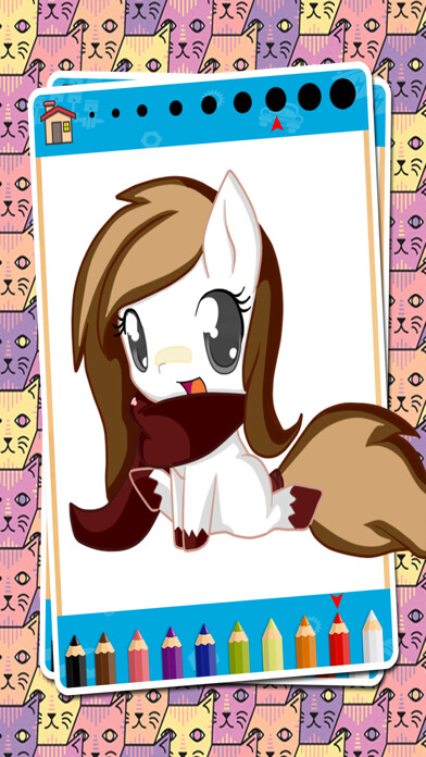 Emulate iPhone app My Pony Coloring Pages using MyAndroid